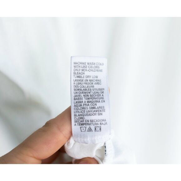 James Pearse Standard White Crew Neck Long Sleeve Graphic Logo Shirt Size 4/XL - Picture 7 of 9